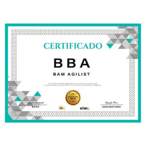Certificação BBA BAM Business Agilist